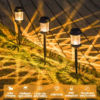 1-6Pcs Sončni Vrt, Travnik, Lučke LED Ulične Svetilke na Prostem Nepremočljiva Sončne Vložek Luči za Pot Dvorišče Pot Krajine Dekor