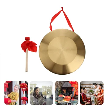 1 Nastavite Tradicionalna Tolkala Instrument Kitajski Opera Gong z Okroglo Palčka Namizje Zen za Bogastvo Bogastvo
