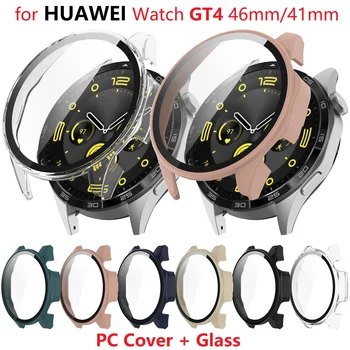 10PCS PC Pokrov za HUAWEI Watch GT4 41mm / GT4 46mm Smartwatch Težko Odbijača Kaljeno Steklo Screen Protector Primeru