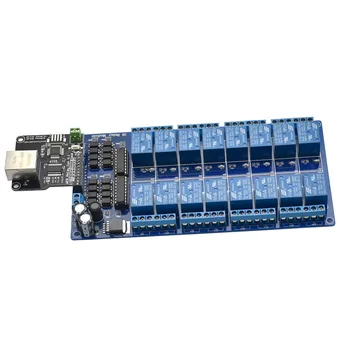 16 Kanalov Rele Ethernet Controller Board RJ45 Vrata Ethernet Kontrolni Modul Lan Wan Omrežja Spletni Strežnik
