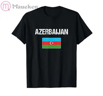 2022 Azerbajdžan azerbajdžanske moške majice s kratkimi rokavi narod ekipa tshirt 100% bombaža t-shirt oblačila tees državo zastave AZÉ