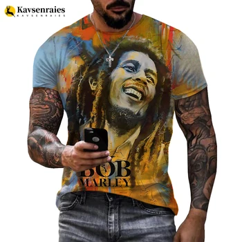 2023 Nov Bob Marley 3D printed majica s kratkimi rokavi Moški Ženske Modni Priložnostne Harajuku Slog T Shirt Rapper Ulične Tshirt Kul Vrhovi Tees