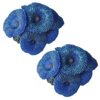 2X Akvarijske Rastline Umetno Koralni Modra