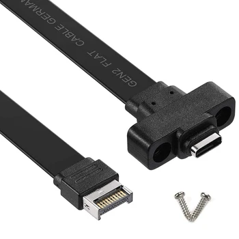 2X USB 3.1 Sprednja Plošča Tip E Tip C Podaljšek ,Gen 2 (10 Gbit/S) Notranji Kabel,S 4 Vijaki (50 cm)