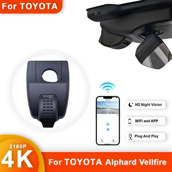 4K Plug and Play WIFi Avto DVR Video Snemalnik Dual Objektiv Dash Cam Za Toyota Alphard Vellfire meri DashCam snemalne Naprave