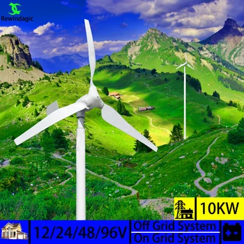 5000W Wind Turbine Generator, Kompletna serija 48V Magnetni Motor Proste Energije Vetrnica MPPT Inverter Generador Electrico