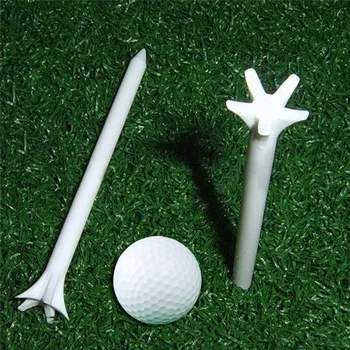 50pcs 70 mm Soild Barve Golf Žogo Lesa Tee Športih na Prostem Plastičnih Strokovno Frictionless Golf Tee Pšenice Golf Tees