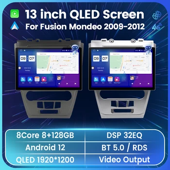 8 Core Android 12 Avtomobilski Stereo Radio Ford Fusion SE SEL Mondeo 2009-2012 Brezžični Carplay Multimedijski zaslon na Dotik 2Din Enota