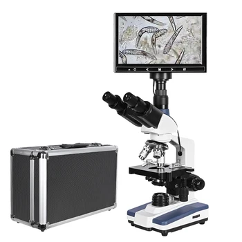 9-palčni LCD-Strokovno Pršic Digitalni Mikroskop biološki trinocular Lab Led 5MP elektronski okular Podatkovni vrstici OSL-026