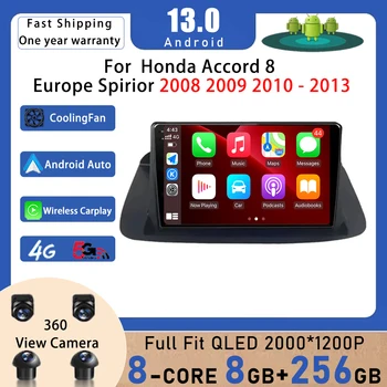 9 palčni zaslon za Honda Accord 8 2008 - 2013 avtoradio Multimedia Player Android 13 GPS Navigacija Brezžični Carplay WIFI 4G NAJ