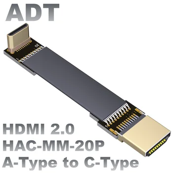 ADT mini HDMI M M pretvorbo 4K zaslon 60hz zračne fotografije Tanko ravno visoke hitrosti podaljšek A tip C tip 3 cm-3m