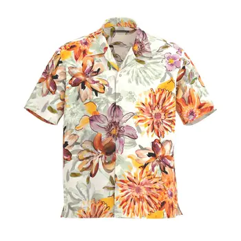 Akvarel Cvetlični 2023 Novo Hawaiian Majica Poletje Gumb Majica Priložnostne Kul Počitnice Za Moške&Ženske, 3D Vsem Natisnjeno NAS Velikosti Vrhovi