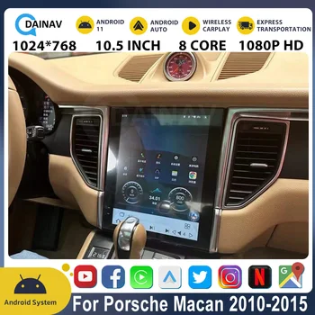 Android Auto Za Porsche Macan 2010 2011 2012-2015 Nadgradnjo Brezžične CarPlay 8 Core Stereo Zaslon na Dotik Multimedijski Predvajalnik 2DIN