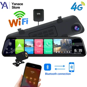 Android Dash Cam Avto Dvr s 4G Kartice so Povezani na Internet ADAS Kamero App Remote Control Wifi Kamera, Bluetooth, Video Snemalnik