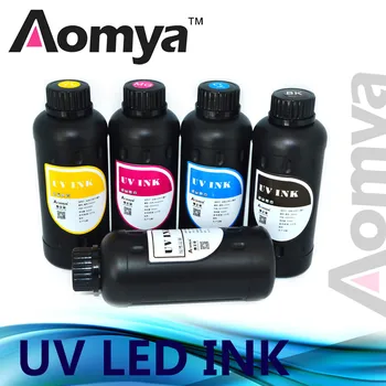 Aomya 500mlx8 Barve, UV LED Tiskarskih za UV Ploščad Tiskalnik Uporablja za Steklo/Kovina/PVC/Les/Telefon Primerih Bulk Ink