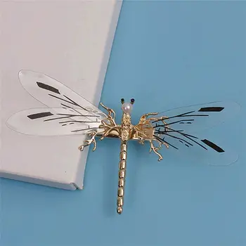 Barrettes Kristalni Nakit, Poročne Pearl Lase Posnetek Nevesta Zlato Headdress Poroko Dragonfly Lasnice