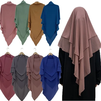 Dolgo Khimar Molitev Oblačilo Muslimanske Ženske Eid Hooed Ramadana Polno Kritje Headscarf Islamske Tančico Niqab Nikab Arabski Tam Kaftan Headcover