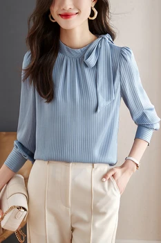 Elegantna in Elegantno Bluzo za Ženske z Ljubek Dizajn Lepe Dame Majice za prevoz na Delo in Priložnostne Obrabe