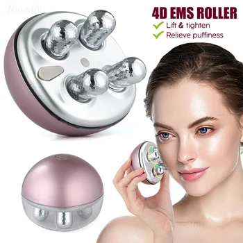 EMS Obraz Hujšanje Mikro-Trenutne Obraza Massager 4D Roller Kože, Lifting Privijte Gubam Odstranitev Lepotnih Naprave Telo Massager Orodje