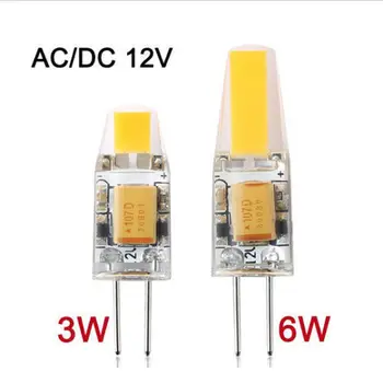 G4 LED Lučka Zatemniti AC/DC 12V 3W 6W LED Mini G4 COB LED Žarnice 360 kot Snopa Lestenec Zamenjati Svetilke Halogenske Luči 1-10pcs/veliko