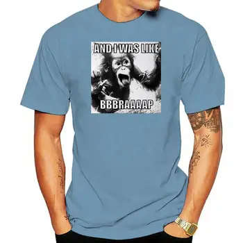 In Bil Sem Kot Bbbraaaap! Opica Motokros Graphic T-shirt majica s kratkimi rokavi Moški Visoke Kakovosti Tees
