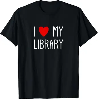 Jaz Ljubezen Moja Knjižnica Za Ljubitelje Knjige Bralcem Knjižničar Moški Ženske Bombaža, Kratek Rokav T-Shirt