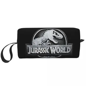 Jurassic Besedo Park Ličila Vrečko za Ženske Potovalni Kozmetični Pripomočki Srčkan Dinozaver Film Shranjevanje Toaletne Torbe Dopp Kit Primeru Polje