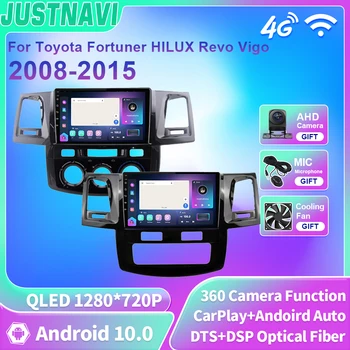 JUSTNAVI QLED Za Toyota Fortuner HILUX Revo Vigo 2007-2015 Android 10 avtoradio, Predvajalnik, GPS Navigacija za Android Auto Carplay DSP