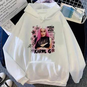 Jutri Bo Lepo, Karol g hoodies ženske Runo 90. letih 2023 japonski oblačila ženski pulover Kawaii trenirko