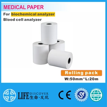 Medicinsko termalni papir za tiskanje 50 mm*20m Za biokemijski analizator št stanja Krvnih celic analyzer 5rolling pack
