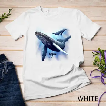Modri Kit Humpback Morskega Morja Živali Ocean Shrani Kitov Unisex majica s kratkimi rokavi