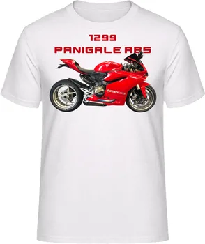 Motorno Kolo T-Shirt 1299 Panigale Motocikla Biker Kratkimi Rokavi, Posadke Vratu