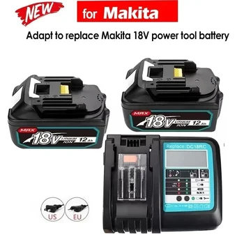 Najnovejše Nadgrajeno BL1860 Polnilna Baterija 18 V 12000mAh Litij-ion baterija za Makita Baterija 18v BL1840 BL1850 BL1830 BL1860B LXT400