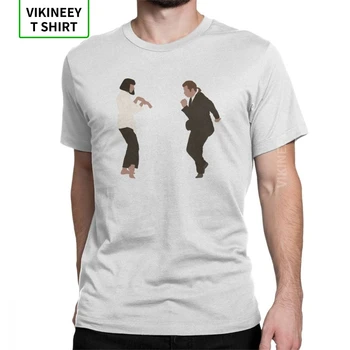 Nikoli ne boste vedeli, T-Shirt Pulp Fiction Vrhovi Ples Smešno Film Hip-hop Majica s kratkimi rokavi Moški Kratkimi Rokavi Črne Tees 100% Bombaž Posadke Vratu