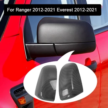 Ogljikovih Vlaken Vzvratnega Ogledala, Ohišje Pokrov Skp -Stranska Vrata Ogledalo Kritje za Ford Ranger / Everest 2012-2021