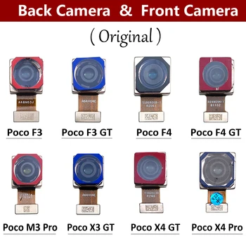 Original Za Xiaomi Poco F3 F4 X3 X4 GT M3 X4 Pro Kamera na Sprednji strani Flex Z Nazaj Zadnja Modula Kamere Flex Kabel