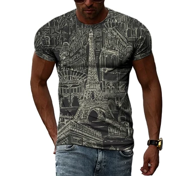 Osebno Moda abstraktna umetnost 3D Tiskanih moška T-Shirt Prostem Priložnostne Osebno Street O-Vratu Veliki Vrh