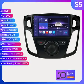 OSSURET Avto Radio Android za Ford Focus 3 Mk 3 2011 - 2019 Carplay Stereo Autoradio GPS 2 Din Multimedia, Video Predvajalnik, AI Glas