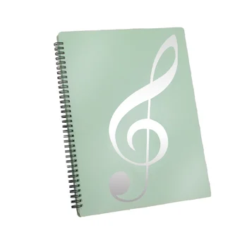 Partitura Mapo, 60 Strani Zmogljivosti, Stanja Glasba/Imetnik Ustreza Pismo, Velikost A4, Napiše & Snemljiv (Zelena)