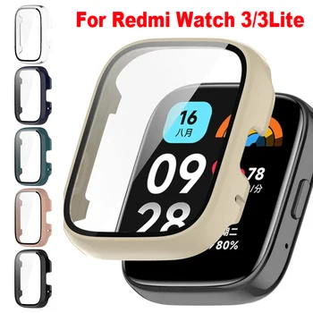 PC Zaščitna torbica Za Redmi Watch 3 Aktivno Polno Kritje Screen Protector Za Redmi Watch 3 Lite Watch 3 Aktivno Steklo+Primeru Odbijača