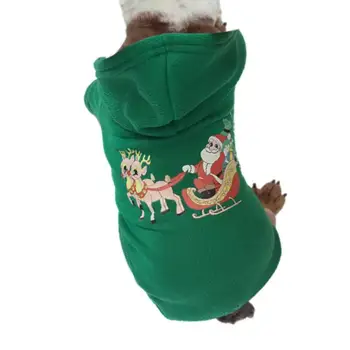 Pes Hoodie Božič Mehko Pes Hoodie Lahki Dihanje Psa Hoodie Božič Z Bombažne Tkanine Mačka Za Hišne Živali V Zimskem Času