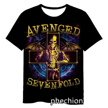 phechion Nove Modne Moške/Ženske Avenged Sevenfold 3D Tiskanja Kratek Rokav T-Shirt Priložnostne Hip Hop Poletje T Shirt Vrhovi S209