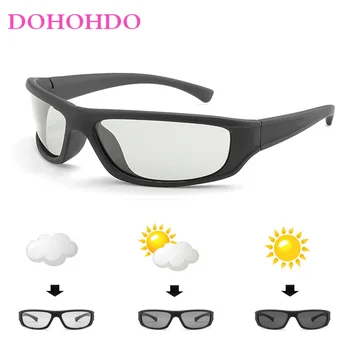 Polarizirana Očala za Moške Photochromic sončna Očala 2022 Letnik Kvadratnih Razbarvanje Očala Vožnje Športna Očala Gafas UV400