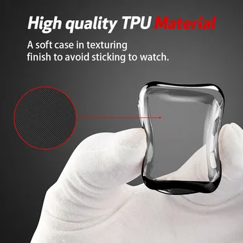 Silikon TPU Screen Protector Primeru Lupini za Apple Watch Series 3 2 42mm 38 mm za iWatch 3/2 zaščitni Pokrov