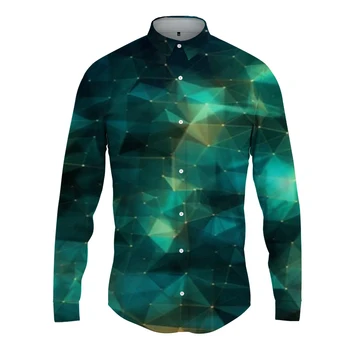 Spomladi in Jeseni moška Športna Moda Dolgo sleeved Majica Cool Trendy 3D Tiskano Majico, Sveže in Udobno Majico