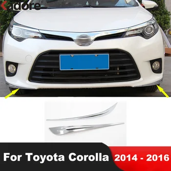 Sprednji Odbijač Kotu Zajema Trim Za Toyota Corolla E170 2014 2015 2016 Chrome Sprednji Spodnji Masko, Oblikovanje Strip Avto Dodatki