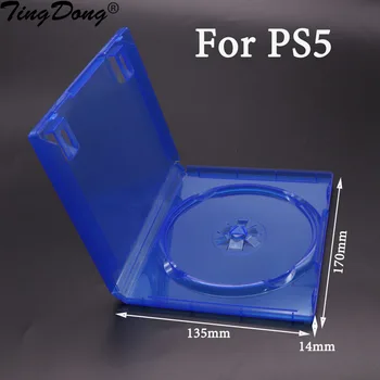 TingDong 1pcs Modra CD plošče Skladiščenje Nosilec polje za Sony za PS5 Igre En Disk Pokrivajo Primeru Zamenjajte