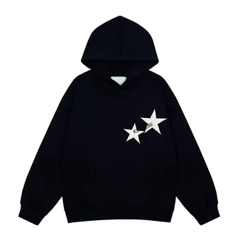 Y2K Hooded Majica Harajuku Star Grafika, Tiskanje Hip Hop Puloverju Sweatershirt Prevelik Casual Punk Gothic Ulične Hoodies