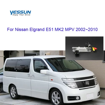 Yessun pogled od zadaj Kamero Za Nissan Elgrand E51 MK2 MPV 2002 2003 2004 2005~2010 8M fotoaparat/kamera CCD/avto tablice fotoaparat