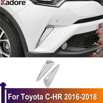Za Toyota C-HR CHR 2016 2017 2018 Chrome Sprednji Odbijač Žar Trim Zraka Vent Rešetka Kritje Bezels Dekor Dodatki Zunanjost
